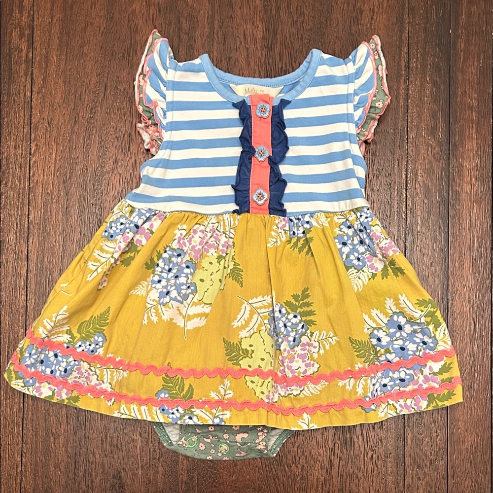 Matilda Jane Floral and Striped Bubble Romper